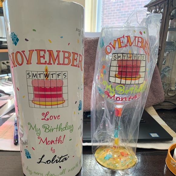Birthday wine glass
